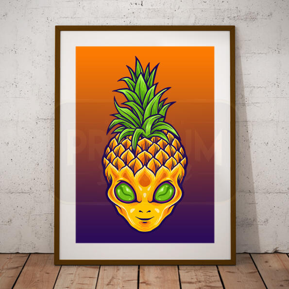 Alien Pineapple Poster