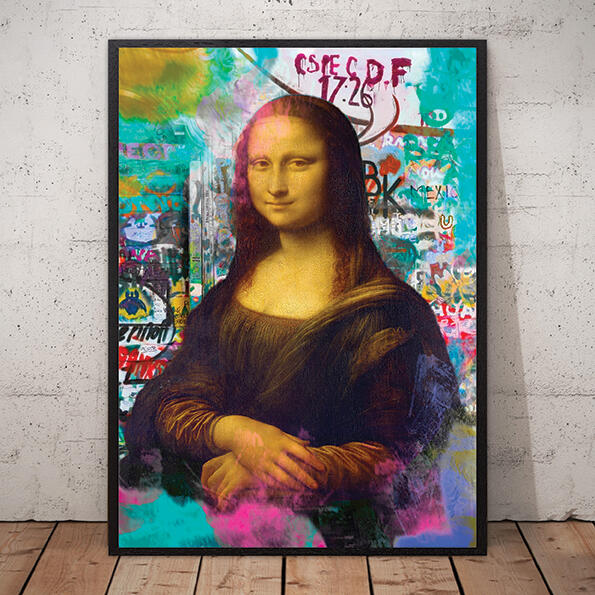 The Mona Lisa Graffiti Poster