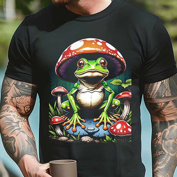 Mushrooms and Frog T-Shirt