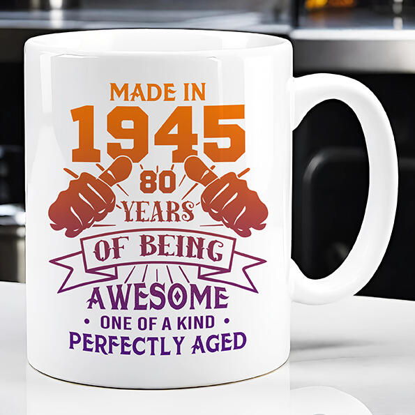 Made in 1945 80th Birthday Mug