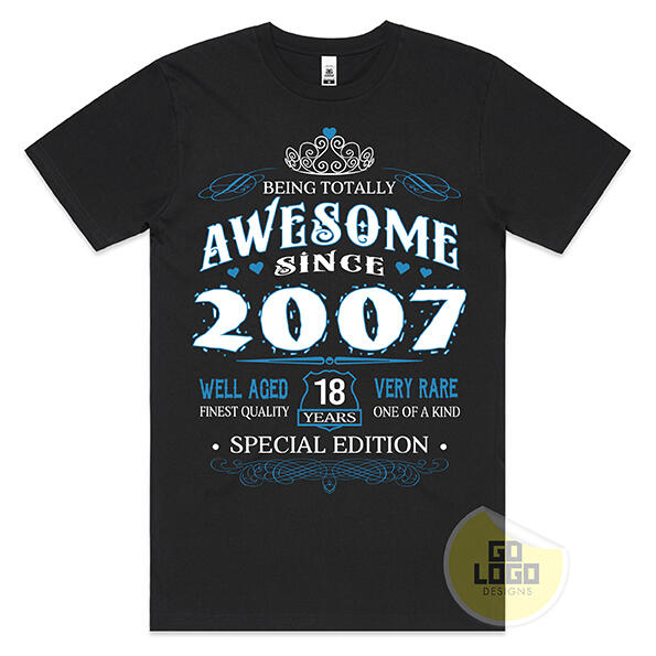 Awesome Since 2007 18th Birthday T-Shirt