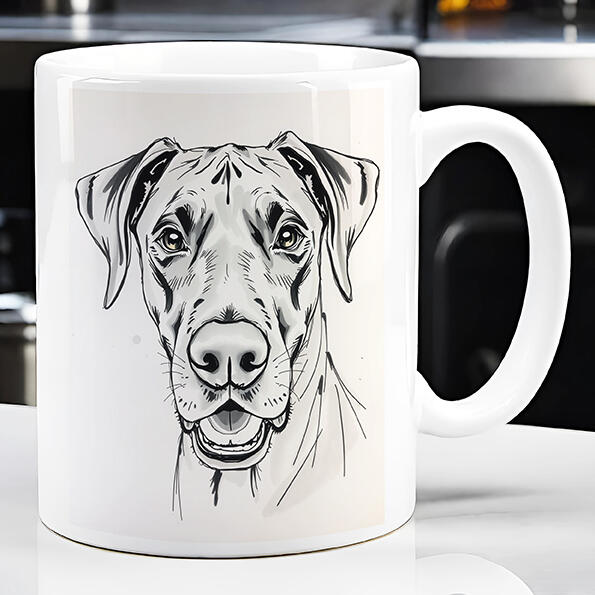 Great Dane Dog Line Art Mug Great Dane Dog Line Art Mug